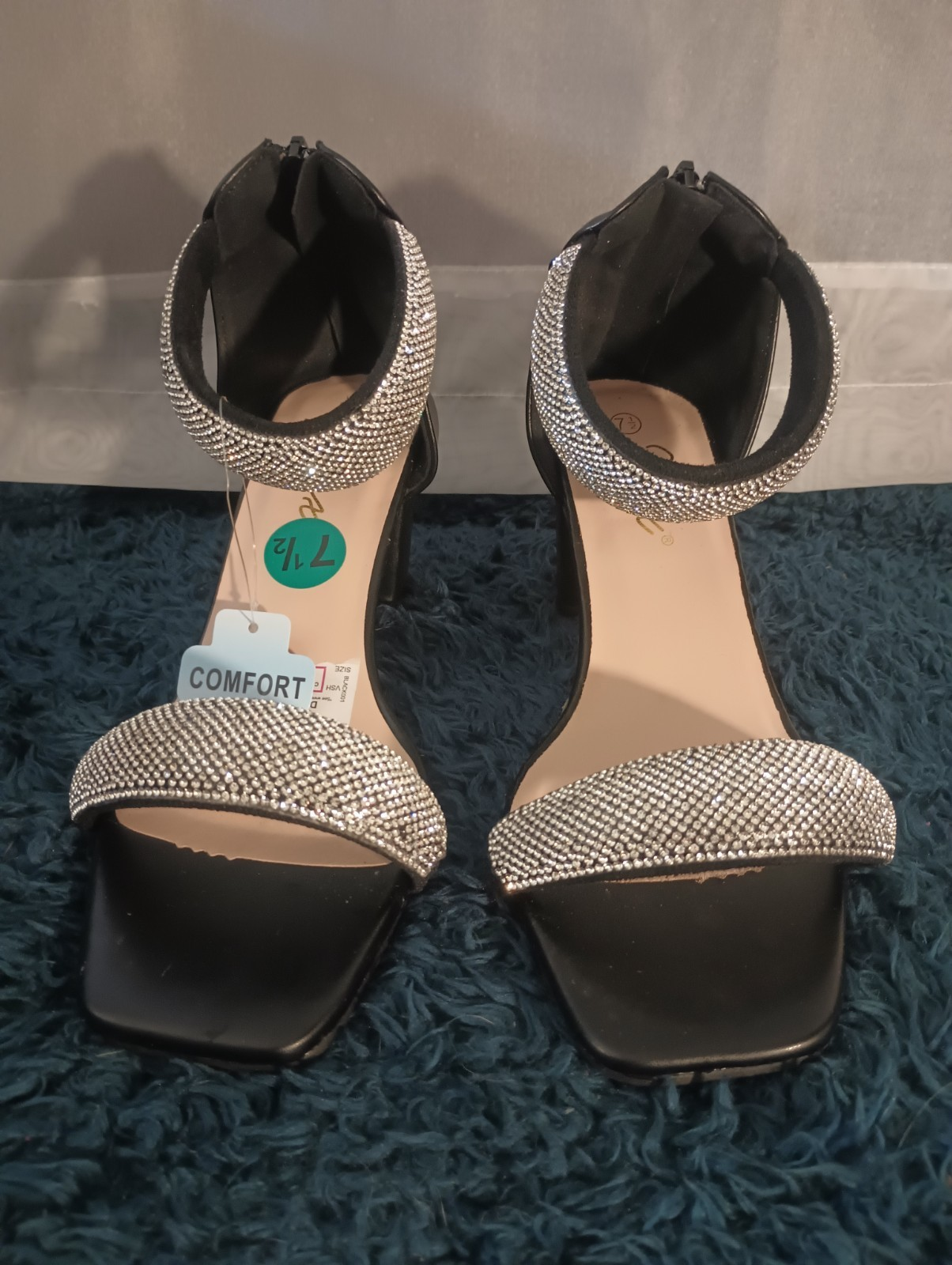 Jynx Black High Heel Women's Shoe w/Rhinestones