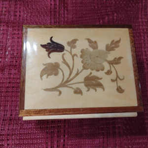 Vintage Italian Inlaid Music Box - Swiss Movement - "Lara's Theme" - Works