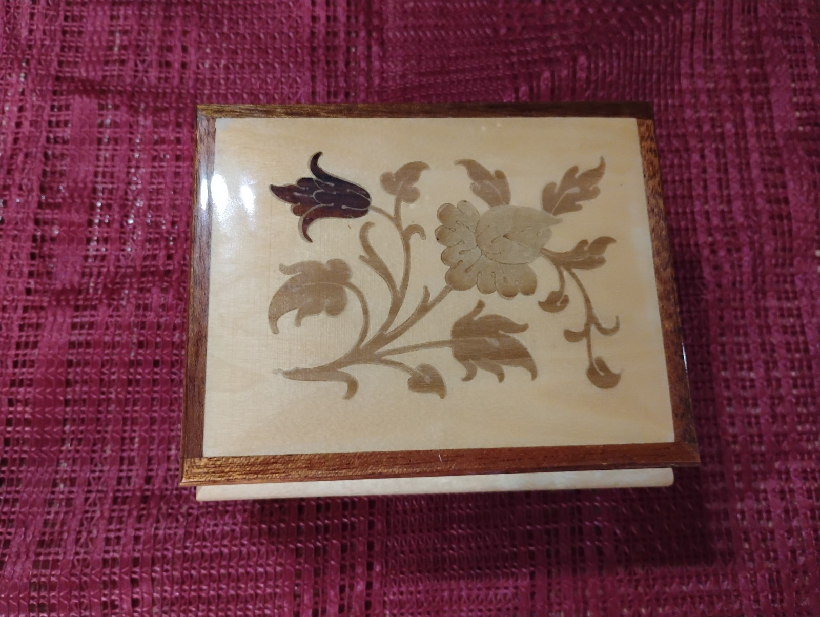Vintage Italian Inlaid Music Box - Swiss Movement - "Lara's Theme" - Works