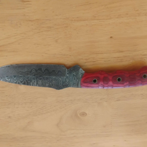 Handmade Patterned Damascus Steel Fixed Blade Hunting Knife – Full Tang
