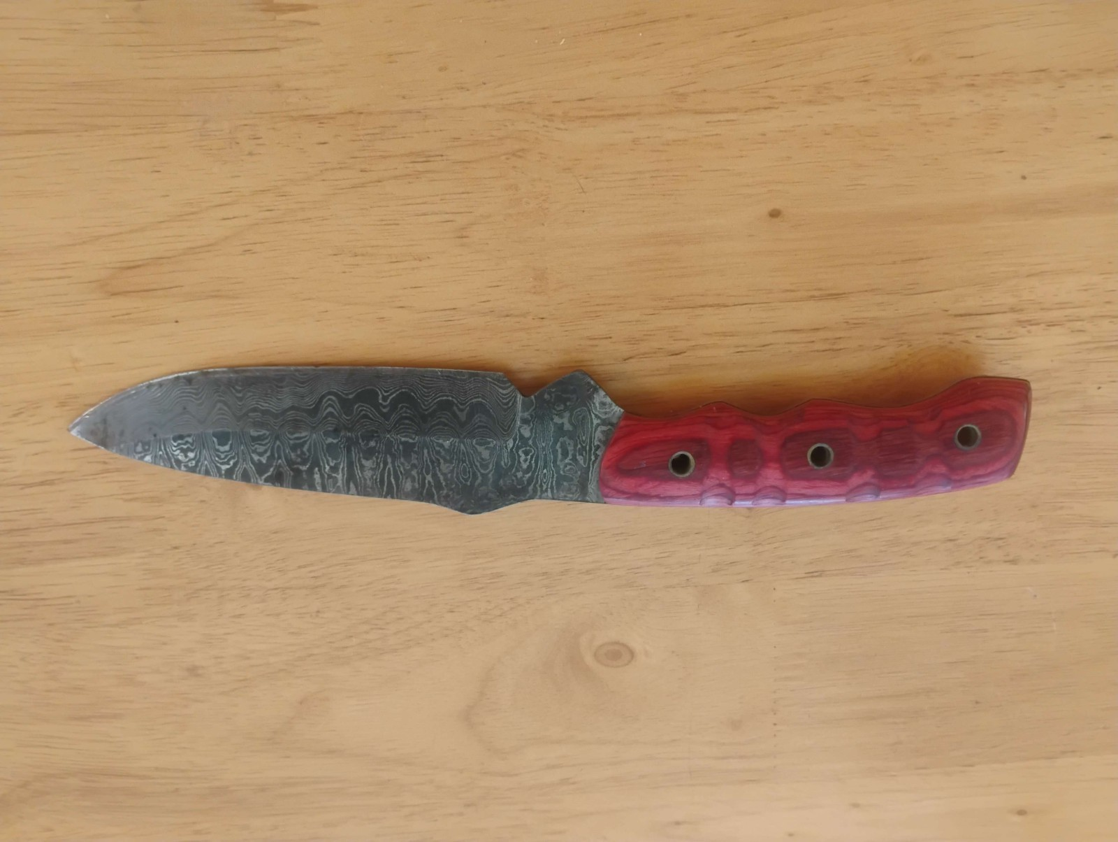 Handmade Patterned Damascus Steel Fixed Blade Hunting Knife – Full Tang