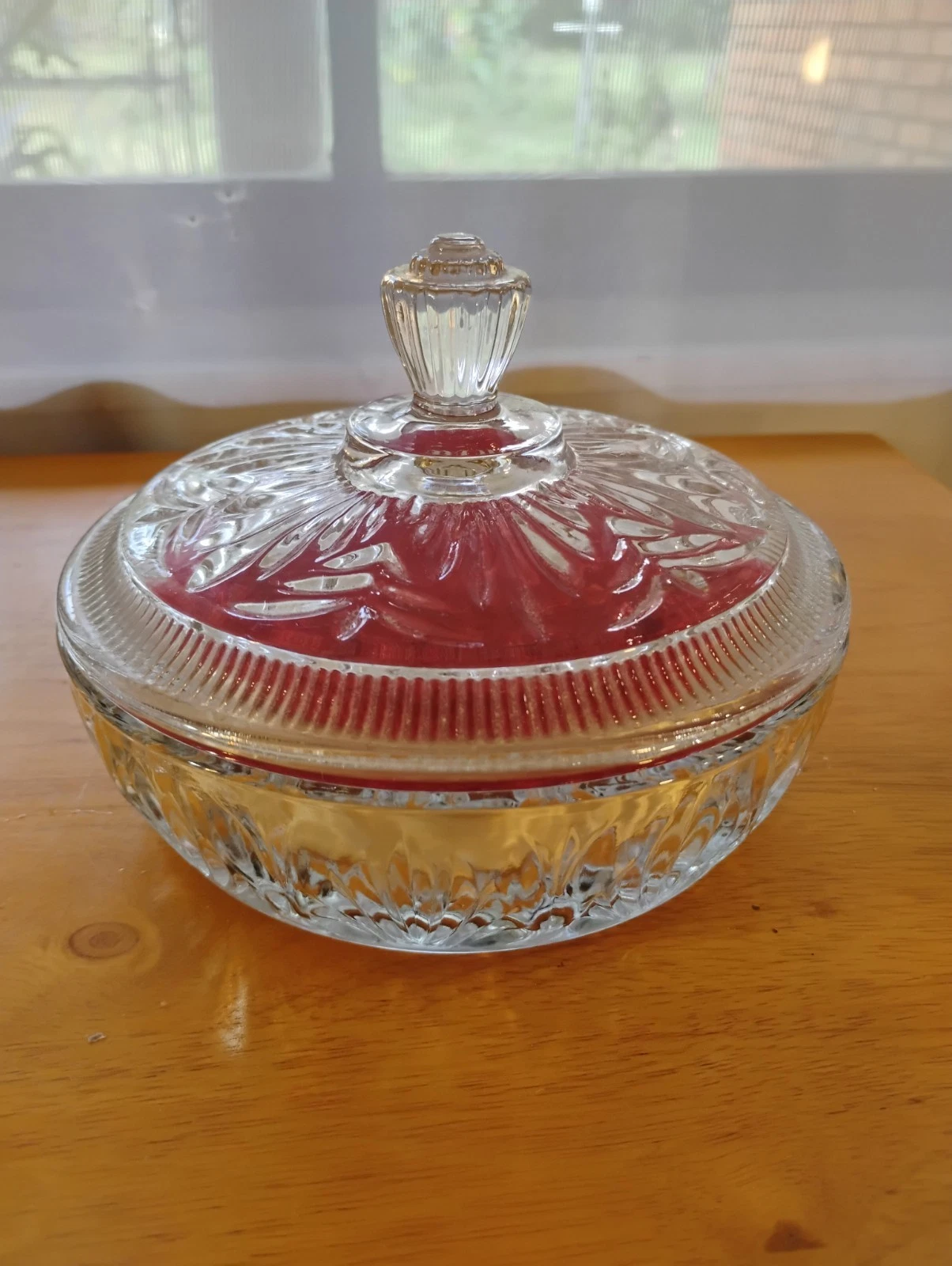 Vintage Avon Crystalique Glass Powder Jar w/ Puff and Powder – Vanity Dust Box