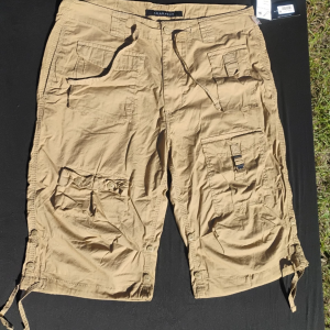 Sean John Cargo Shorts Mens 32 Khaki Beige Tan Streetwear Hip hop Y2K