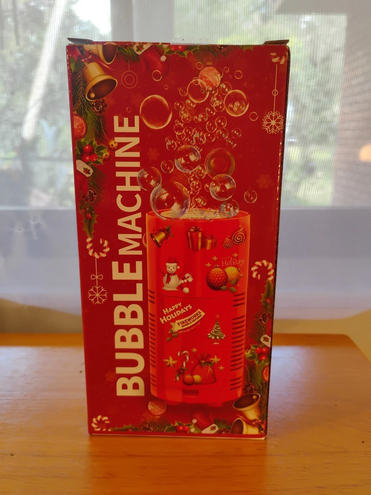 Fireworks Bubble Machine With 80ml Bubble Solution, Portable Automatic Bubbles