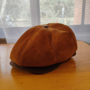 Victoria 100% Leather - Lambskin/Sheepskin Newsboy Cap - Men's Large