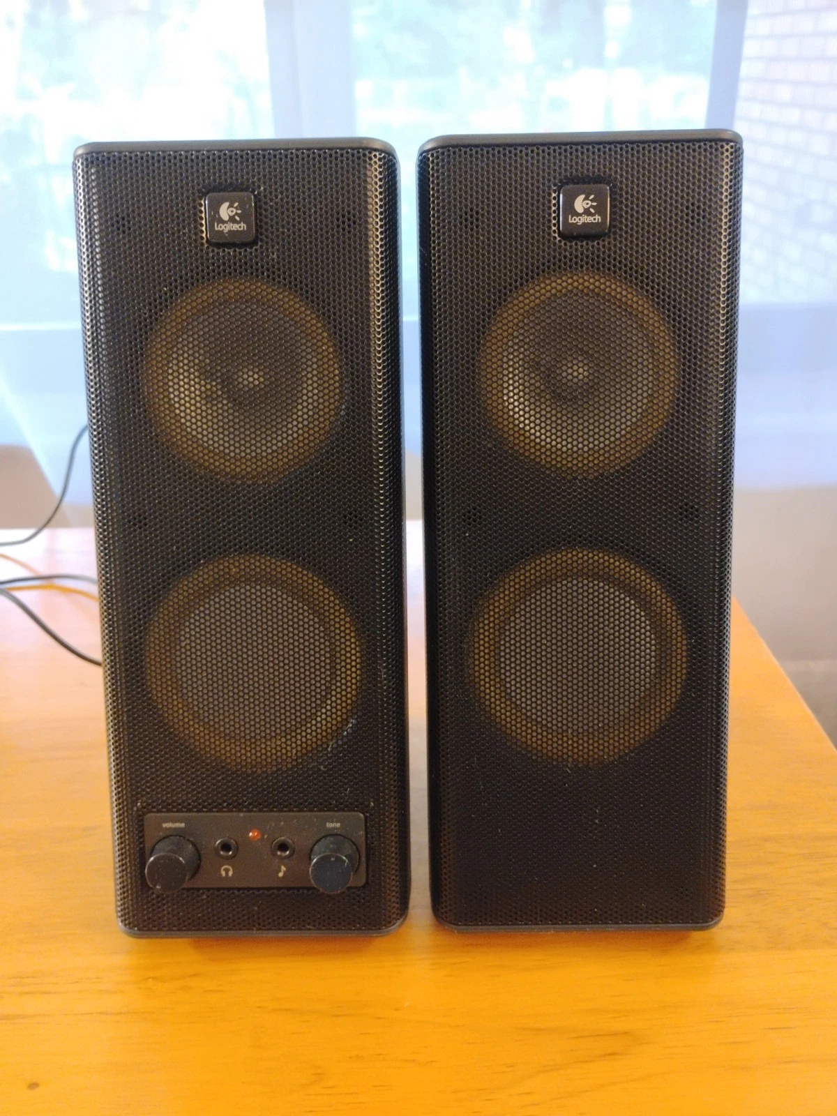 Logitech X-140 Computer Speakers S-0264A BLACK 3.5 mm TESTED & WORKS