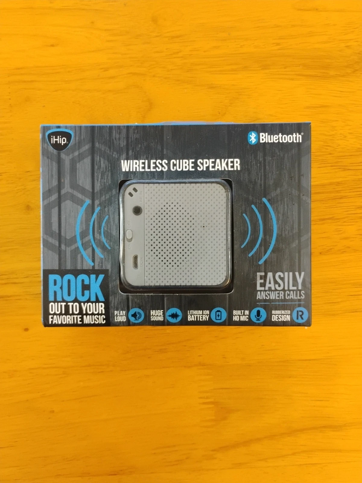 iHip 2.5" Black Cube Bluetooth Speaker - NIB